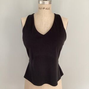 Sincerely Jules Black V-Neck Tank Top Size XLarge